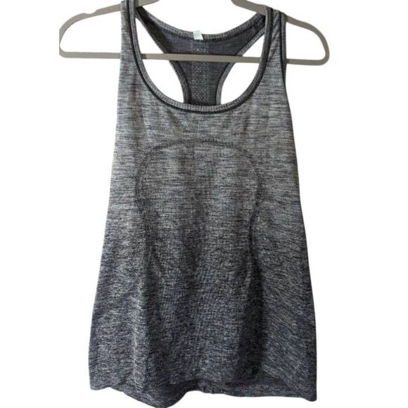 LULULEMON ATHLETICA Swiftly Tech Racerback Tank 'Black/White (Ombre)' Size 12 - Picture 9 of 10
